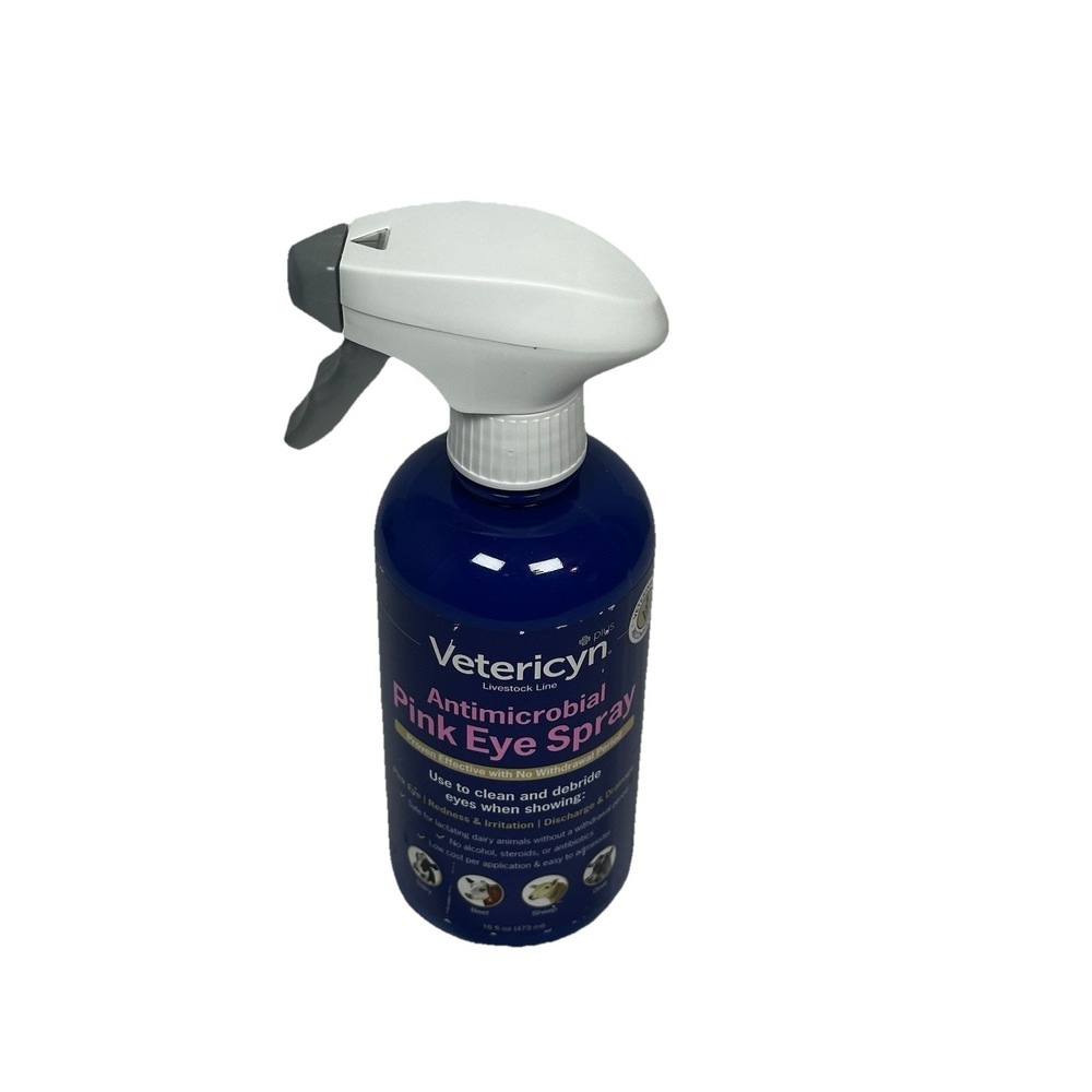 Vetericyn Pink Eye Spray 16oz. Irritated Eyes oh Balanced for Animals/Livestock